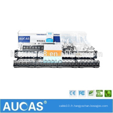 Systimax cat5e 24 ports 1U panneau de raccordement sans contact de 19 po / AMP Dual IDC RJ45 LSA krone patch panel avec gestion de câble